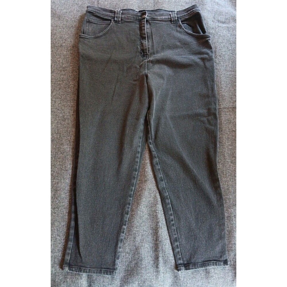 Pants Bonjour womans Black Denim Straight Leg 31-1800-7 vintage 1990s jeans
